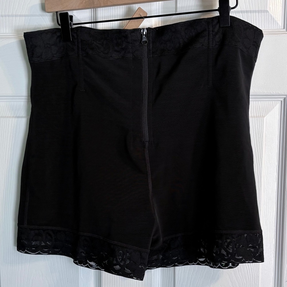 Shapellx AirSlim Lace Butt Enhancer Shapewear 6XL Black Lace Trim High Waisted